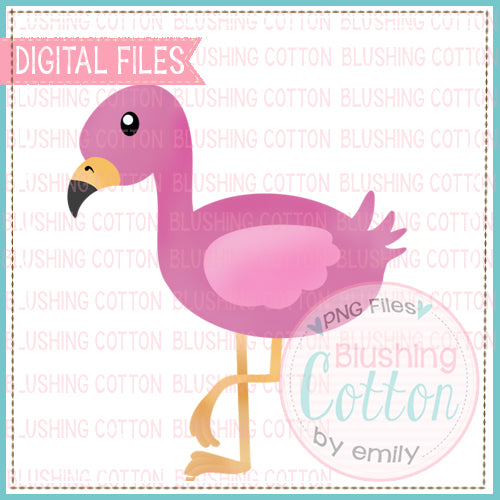 CHUBBY FLAMINGO WATERCOLOR DESIGN  BCEH