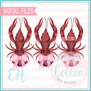 CRAWLING CRAWFISH TRIO WITH BOWS   BCEH
