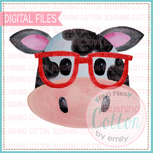 DAIRY COW FACE GLASSES - BCEH