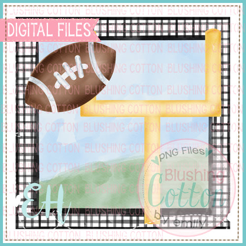 FOOTBALL GOAL IN BLACK GINGHAM FRAME BCEH