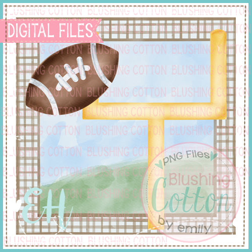 FOOTBALL GOAL TAN AND WHITE DESIGN   BCEH