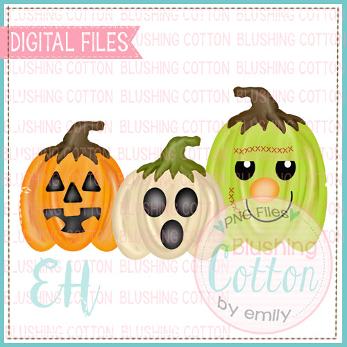 Halloween Pumpkin Trio Design   BCEH