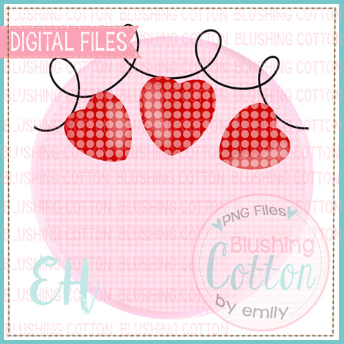 HEART STRINGS ON PINK GINGHAM CIRCLE   BCEH
