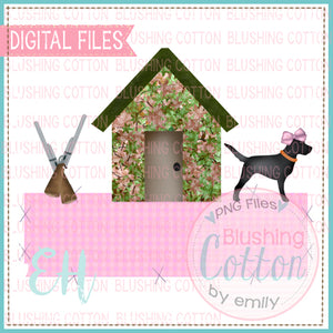 Hunting Trio With Pink Name Plate Design   BCEH