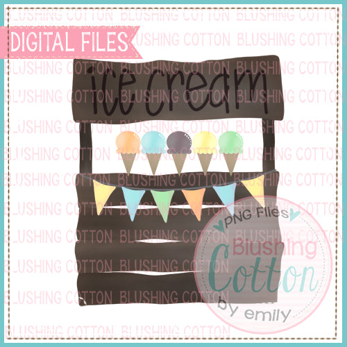 ICE CREAM STAND FOR BOYS WATERCOLOR DESIGN  BCEH