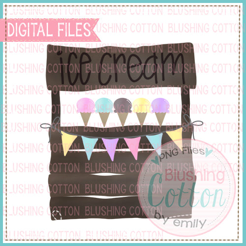 ICE CREAM STAND FOR GIRLS WATERCOLOR DESIGN  BCEH