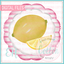 Load image into Gallery viewer, LEMON SLICE 2 STRIPED SCALLOP DESIGN    BCEH