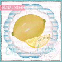 Load image into Gallery viewer, LEMON SLICE STRIPED SCALLOP DESIGN  BCEH