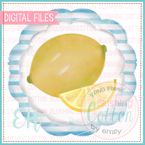 LEMON SLICE STRIPED SCALLOP DESIGN  BCEH