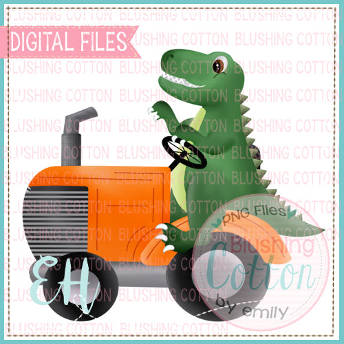ORANGE TRACTOR WITH DINO - BCEH
