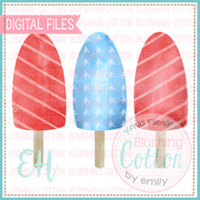 Load image into Gallery viewer, PATRIOTIC POPSICLES  DESIGN  BCEH