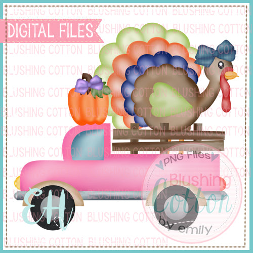 Pink Farm Truck With Turkey Design    BCEH