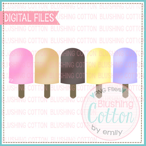 POPSICLE ROW FOR GIRLS  WATERCOLOR DESIGN  BCEH