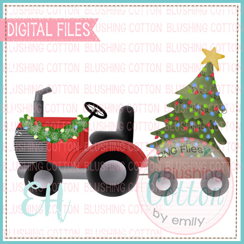 RED CHRISTMAS TRACTOR - BCEH