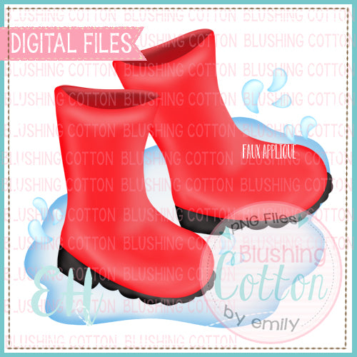 RED RAINBOOTS IN A PUDDLE - BCEH