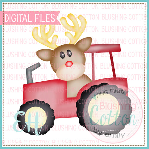 SMALL NOSE RUDOLPH DRIVING TRACTOR BCEH