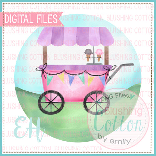 SPLIT CIRCLE ICE CREAM CART GIRL DESIGN    BCEH