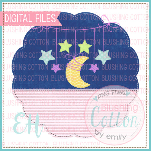 SPLIT SCALLOP WITH BUNTING MOON AND STARS    BCEH