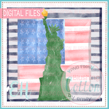 Load image into Gallery viewer, STATUE OF LIBERTY FLAG SQUARE DESIGN    BCEH