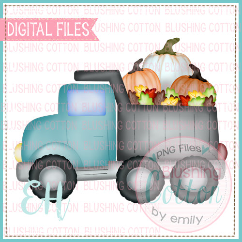 TRUCK HAULING PUMPKINS AND LEAVES DESIGN   BCEH