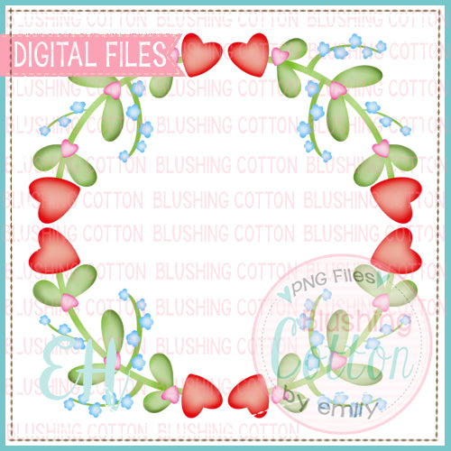 VALENTINE HEART SWAG FLORAL CIRCLE BCEH