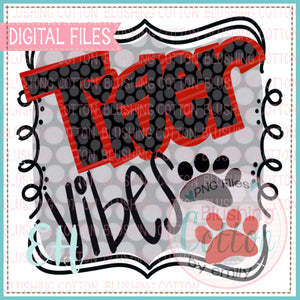 VIBES TIGER RED AND BLACK WATERCOLOR DESIGNS BCEH