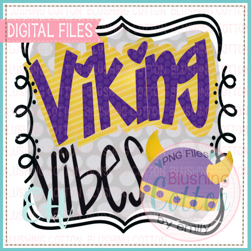 VIBES VIKING PURPLE AND YELLOW WATERCOLOR DESIGNS BCEH