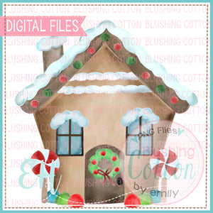 WATERCOLOR GINGERBREAD HOUSE    BCEH