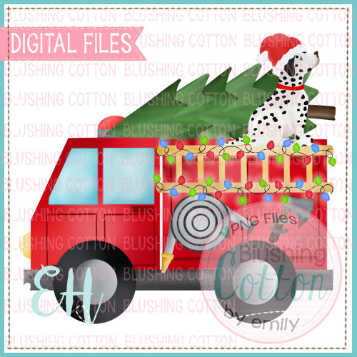 FIRETRUCK WITH CHRISTMAS DALMATION   BCEH