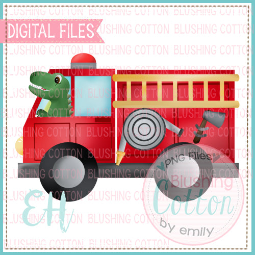 FIRETRUCK WITH DINO  BCEH