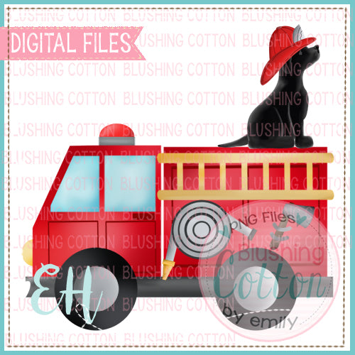 FIRETRUCK WITH BLACK LAB - BCEH