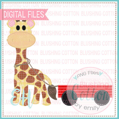 VINTAGE GIRAFFE WITH WAGON - BCEH