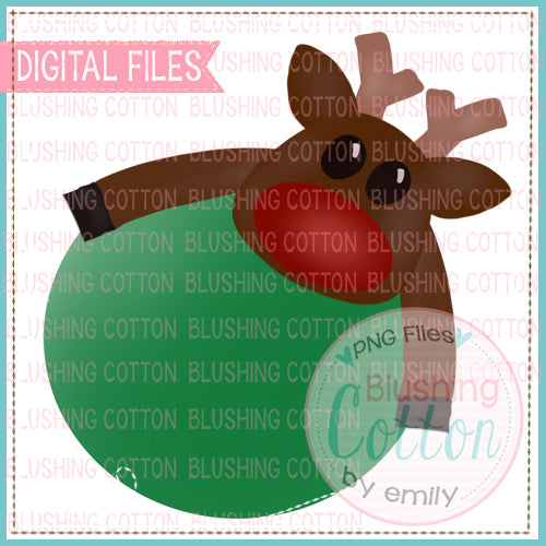 RUDOLPH HUGGING CIRCLE WATERCOLOR DESIGN BCEH