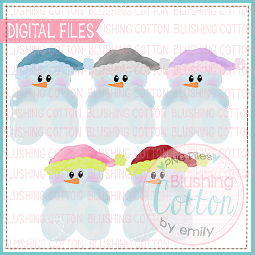 SNOWMAN BABY SET WATERCOLOR DESIGN BCEH