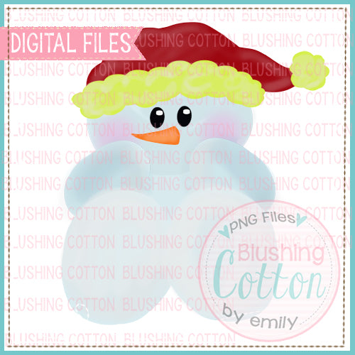 BABY CHRISTMAS SNOWMAN WATERCOLOR DESIGN BCEH