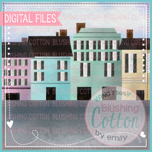HOUSE ROW WATERCOLOR DESIGN BCEH