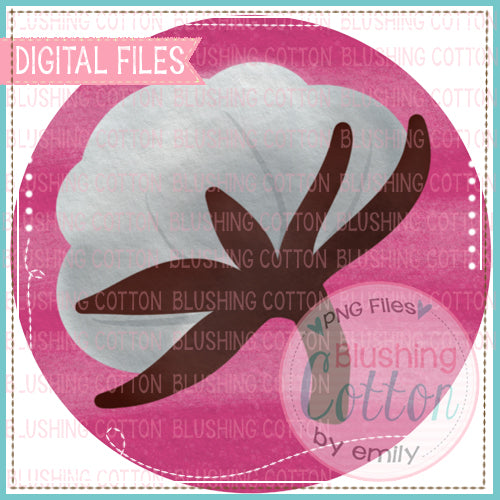 COTTON IN WISPY PINK CIRCLE WATERCOLOR DESIGN BCEH