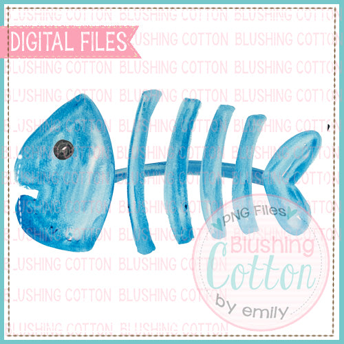 BONEFISH BLUE WATERCOLOR DESIGN BCEH