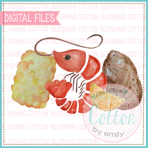 SHRIMP BOIL WATERCOLOR DESIGN BCEH