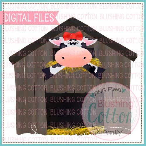 COW GIRL OLD BROWN BARN WATERCOLOR DESIGN BCEH