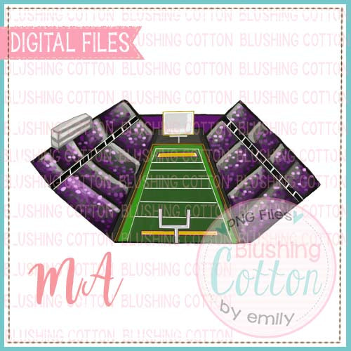 STADIUM PURPLE AND YELLOW GOLD WATERCOLOR DESIGN BCMA