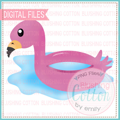 CHUBBY FLAMINGO FLOAT WATERCOLOR DESIGN  BCEH