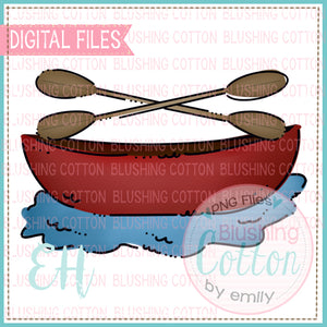 CANOE GO WITH ME SQUIGGLES WATERCOLOR PNG BC