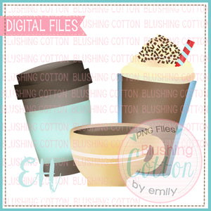 LATTE ON MY HANDS WATERCOLOR PNG BCEH