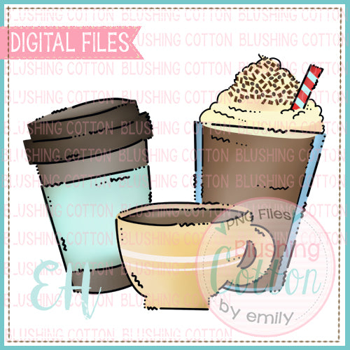 LATTE ON MY HANDS SQUIGGLES WATERCOLOR PNG BCEH