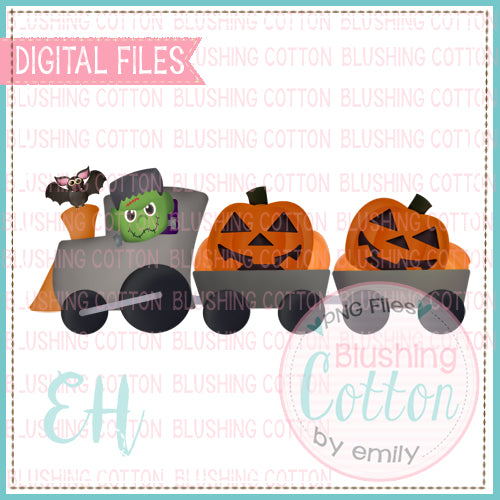 TRAIN FOR HALLOWEEN WATERCOLOR DESIGN BCEH