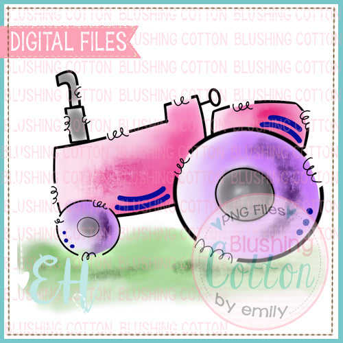 ABSTRACT GIRL TRACTOR WATERCOLOR DESIGN BCMA