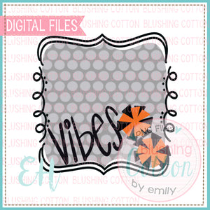 BLANK VIBES BLACK AND ORANGE WATERCOLOR DESIGNS BCEH