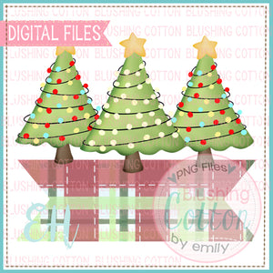 CHRISTMAS TREE TRIO BANNER    BCEH