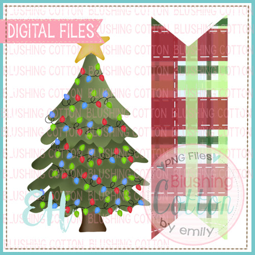 CHRISTMAS TREE WITH BANNER FLAG   BCEH